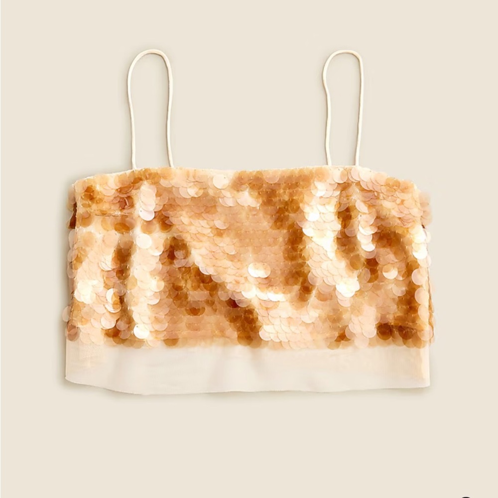 J. Crew Collection sequin cropped camisole